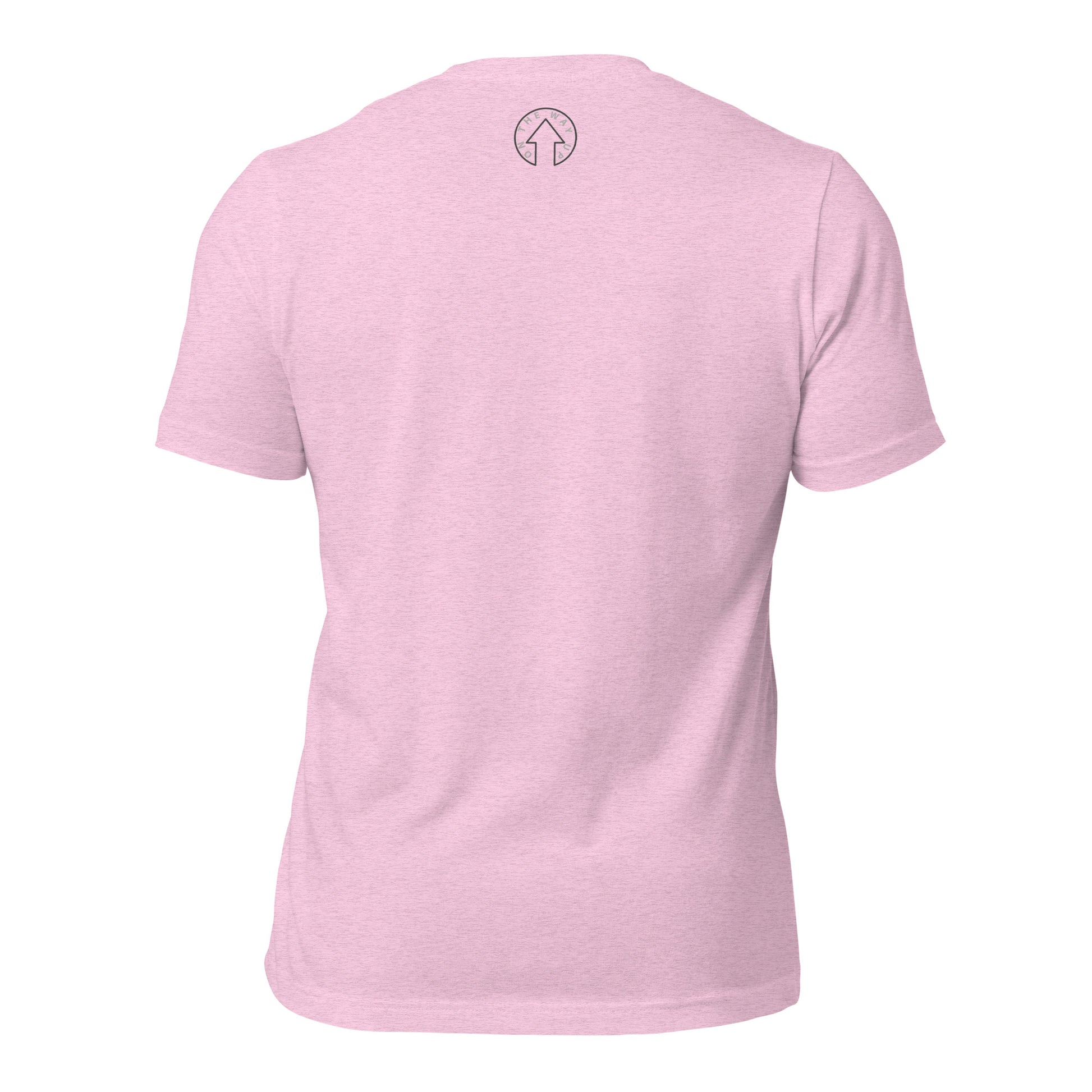 Premium quality LILAC t-shirt displayed on a mannequin against a white background, showing the back view with a small BE BOLD - On The Way Up logo at the nape.