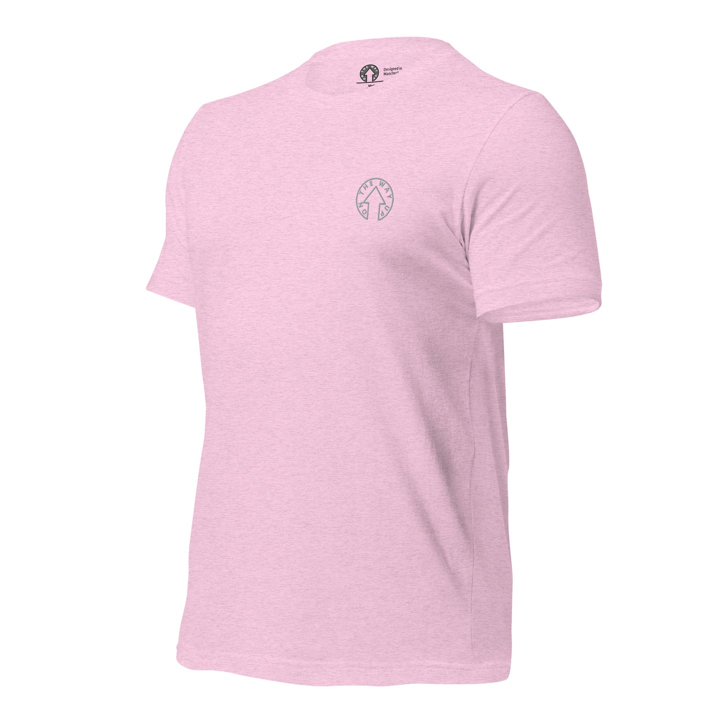 A On The Way Up Apparel BE BOLD - On The Way Up Embroidered Logo t-shirt in LILAC with a short collar and a small white logo on the left chest area. The t-shirt is displayed on a white background.